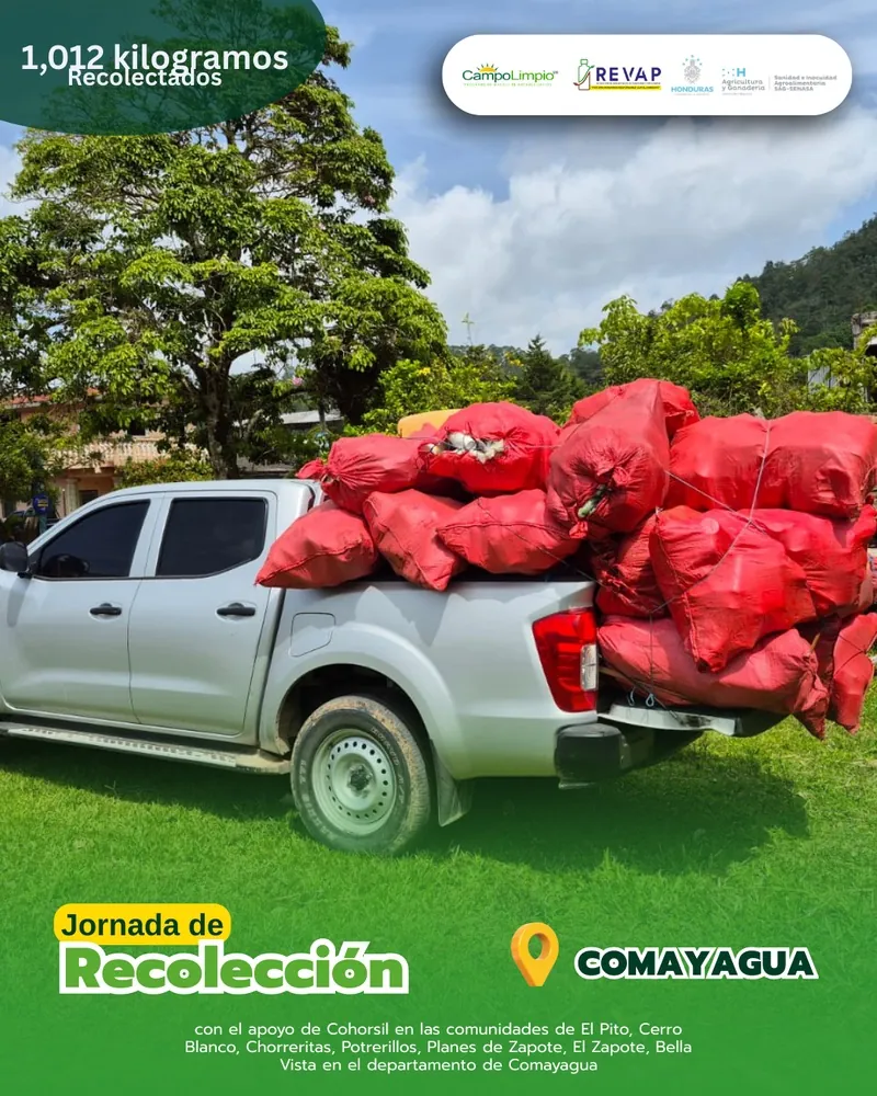 Jornada de recolección en Comayagua, 1,012 kg